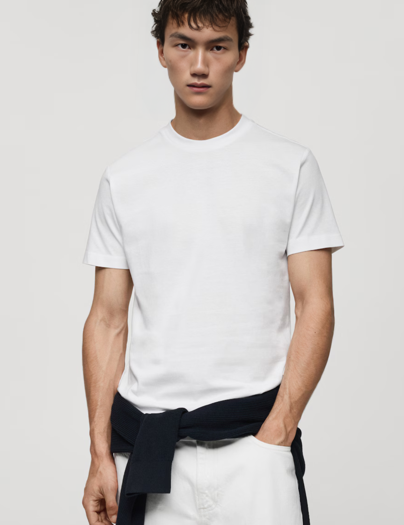T-shirt slim fit de algodão