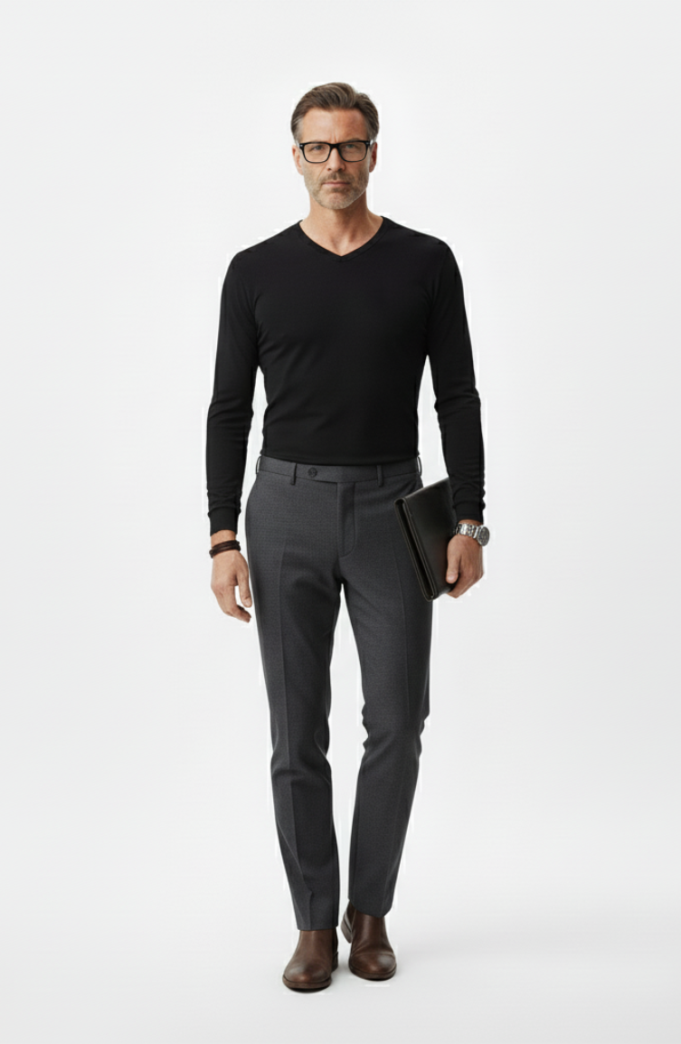 T-Shirt Manga longa slim