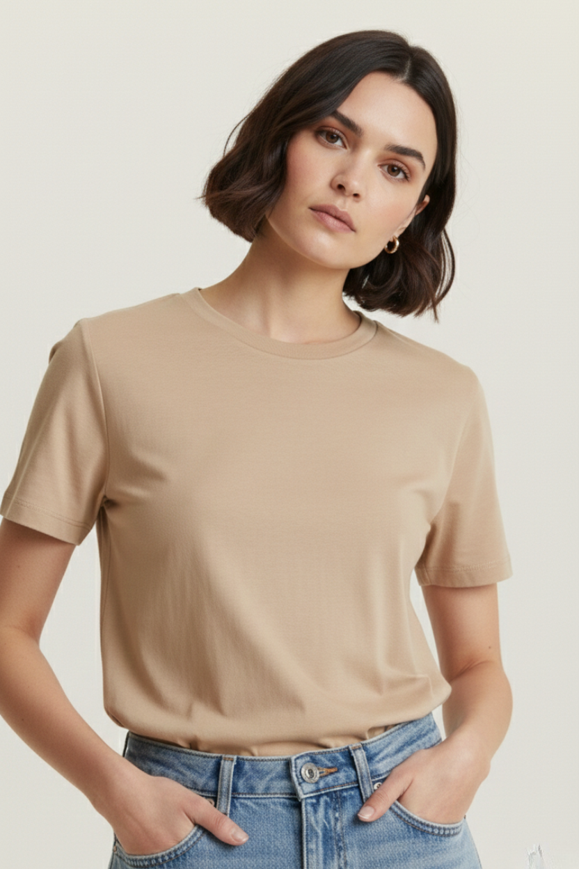 T-shirt de algodão com manga curta