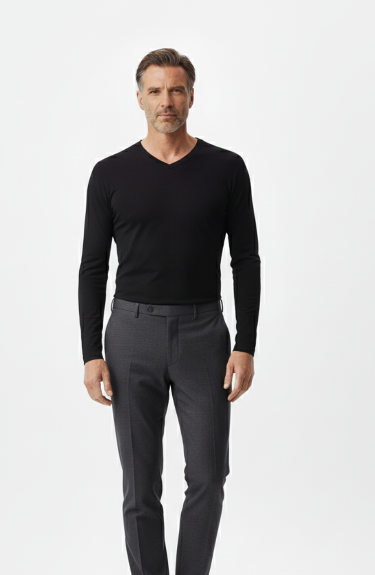 T-Shirt Manga longa slim