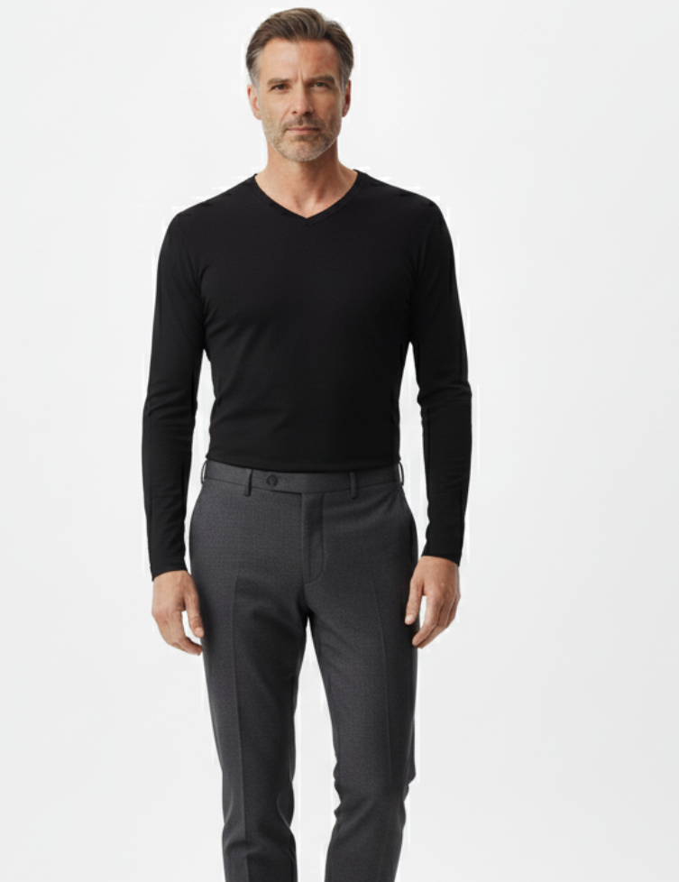 T-Shirt Manga longa slim